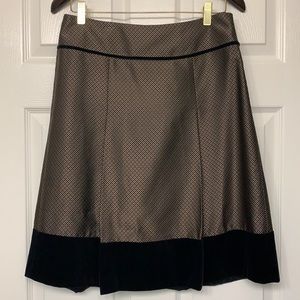Ann Taylor Brocade skirt with Velvet Trim